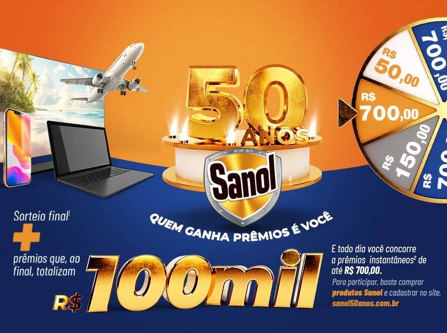 Promoção Sanol 50 Anos